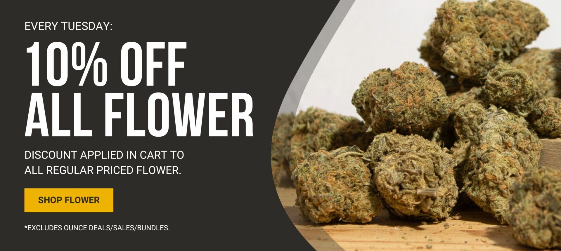 Cheapweed.io Canada - 10% Off All Flower Banner