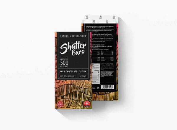 Euphoria Extractions – 500mg Shatter Bar – Milk Chocolate (Sativa) | Cheapweed.io Canada