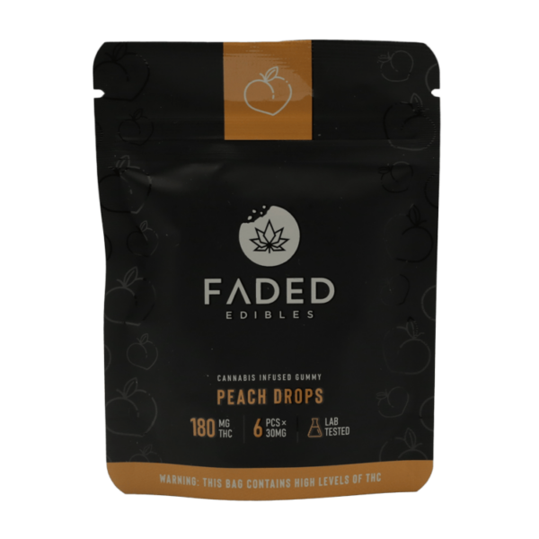 Faded Edibles – Peach Drops – 180mg | Cheapweed.io Canada