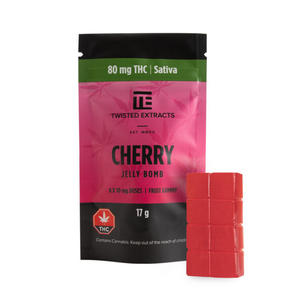 Twisted Extracts – Cherry Jelly Bomb – Sativa – 80mg THC | Cheapweed.io Canada