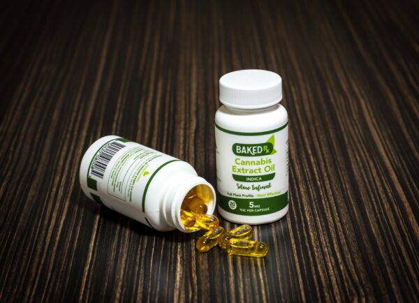 Baked Edibles -Indica Cannoil Capsules 5mg | Cheapweed.io Canada