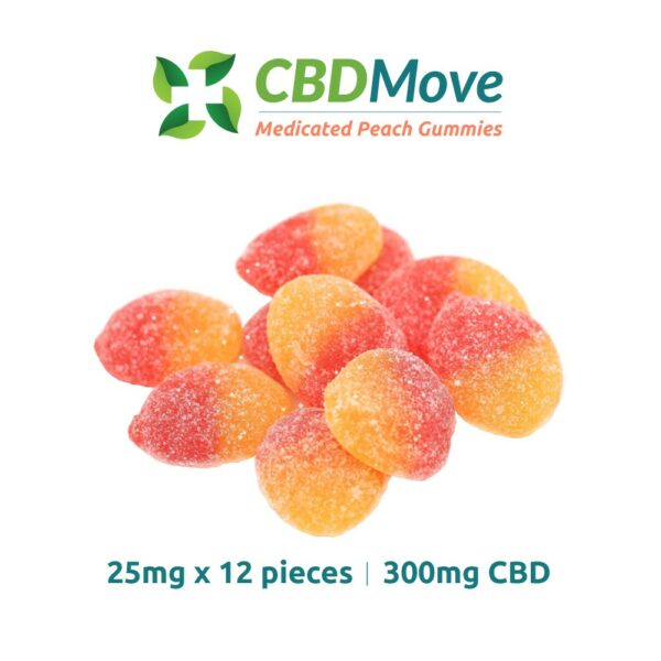 CBD Move – CBD Gummies – Vegan Peaches – 100mg | Cheapweed.io Canada