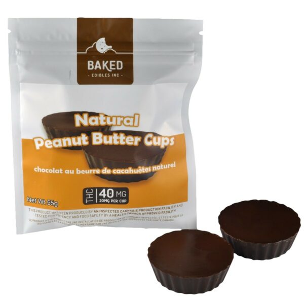 Baked Edibles – Chocolate Mini Peanut Butter Cups 40mg THC | Cheapweed.io Canada