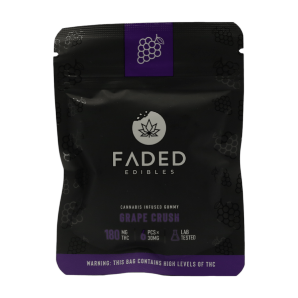 Faded Edibles – Grape Crush – 180mg | Cheapweed.io Canada