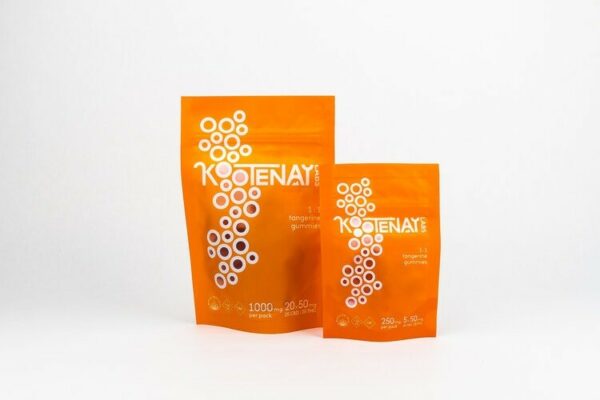 Kootenay Labs – 1:1 Gummies – Tangerine – 1000mg | Cheapweed.io Canada
