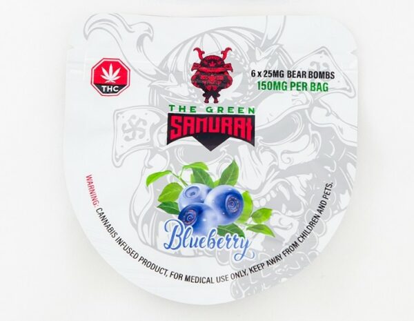 The Green Samurai – Blueberry Gummies – 150mg | Cheapweed.io Canada