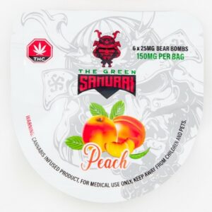 The Green Samurai – Peach Gummies – 150mg | Cheapweed.io Canada