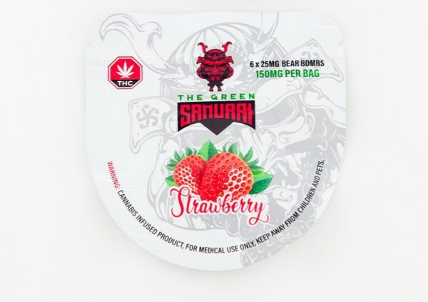 The Green Samurai – Strawberry Gummies – 150mg | Cheapweed.io Canada