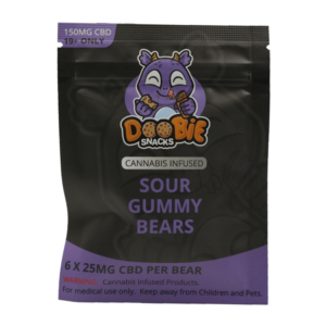 Doobie Snacks – CBD Sour Gummy Bears – 150mg CBD | Cheapweed.io Canada