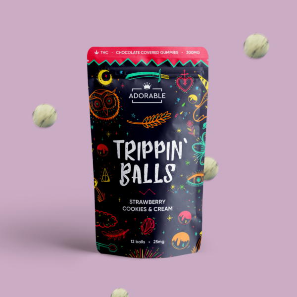 Adorable – Trippin’ Balls – Strawberry Cookies & Cream – 300mg | Cheapweed.io Canada