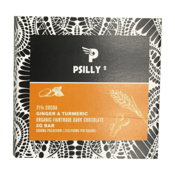 Psilly – Dark Chocolate Bar – Ginger & Turmeric | Cheapweed.io Canada