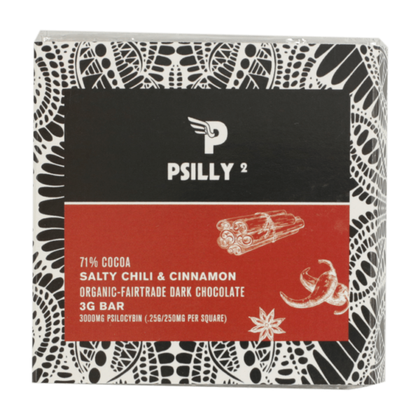 Psilly – Dark Chocolate Bar – Salty Chili & Cinnamon | Cheapweed.io Canada