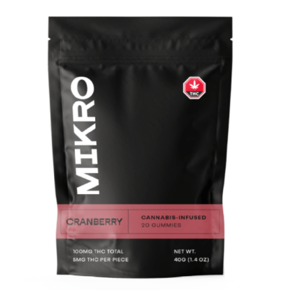 Mikro – THC Gummies – 100mg THC – Cranberry | Cheapweed.io Canada