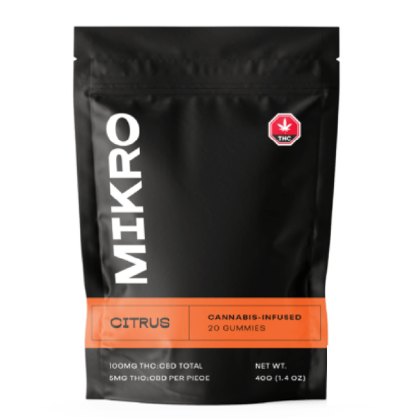 Mikro – 1:1 THC/CBD Gummies – 100mg – Citrus | Cheapweed.io Canada