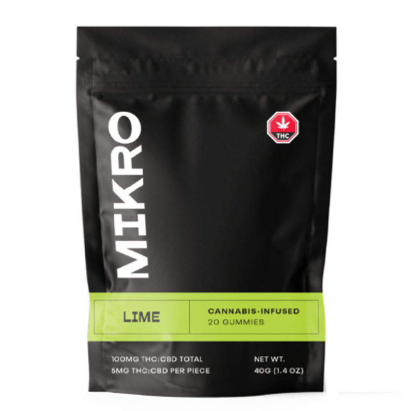 Mikro – 1:1 THC/CBD Gummies – 100mg – Lime | Cheapweed.io Canada