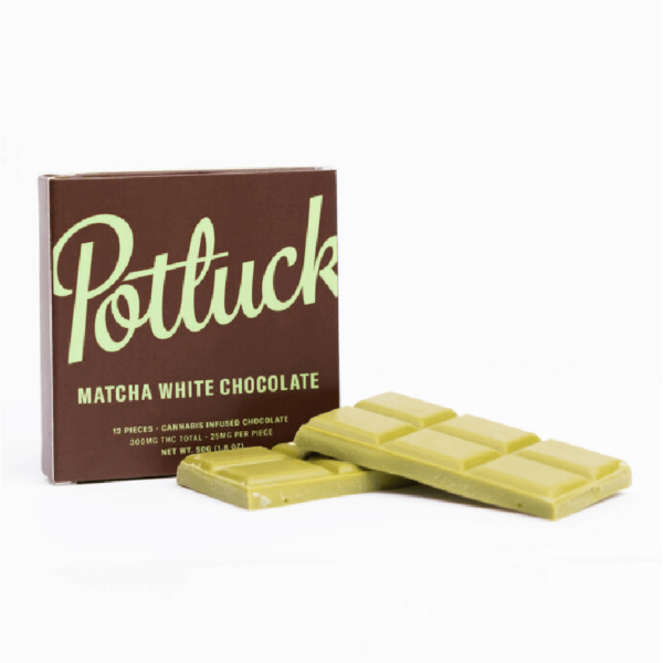 Potluck – Infused Chocolate – Matcha White Chocolate – 300mg THC | Cheapweed.io Canada
