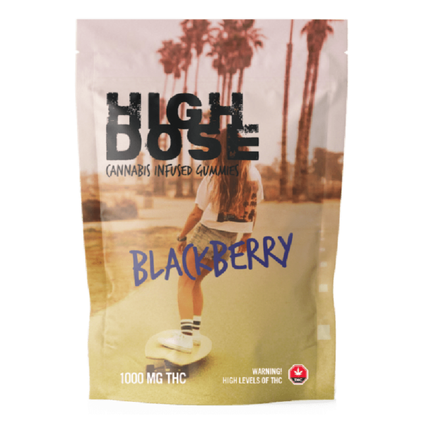 High Dose – cannabis Infused Gummies – Blackberry – 1000mg/1500mg | Cheapweed.io Canada