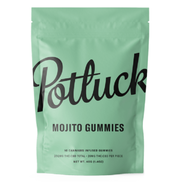 Potluck Extracts – Mojito Gummies (1:1) – 100mg THC / 100mg CBD | Cheapweed.io Canada