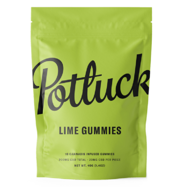 Potluck Extracts – Lime Gummies (CBD) – 200mg | Cheapweed.io Canada