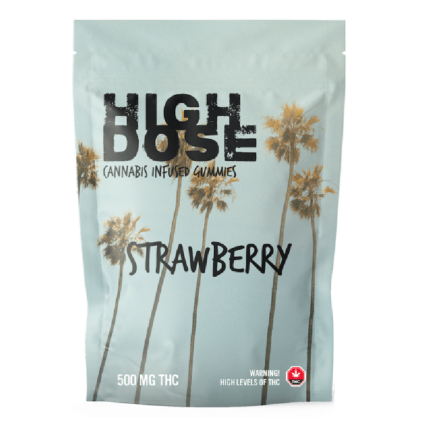 High Dose – cannabis Infused Gummies – Strawberry – 500mg/1000mg | Cheapweed.io Canada