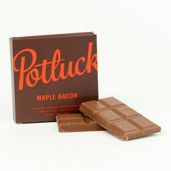 Potluck – Infused Chocolate – Maple Bacon – 300mg THC | Cheapweed.io Canada