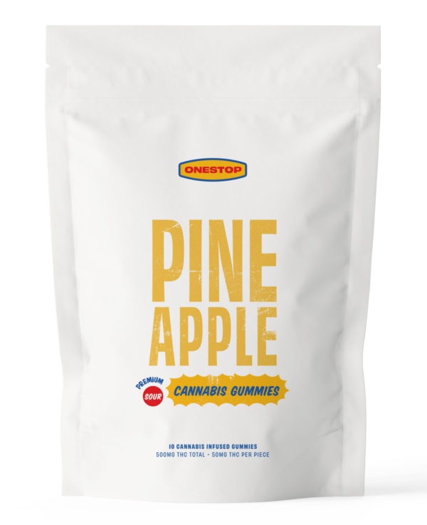 OneStop – Sour Pineapple THC Gummies 500mg | Cheapweed.io Canada