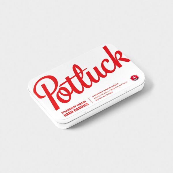 Potluck – Hard Candy – Strawberry Banana- 300mg THC | Cheapweed.io Canada